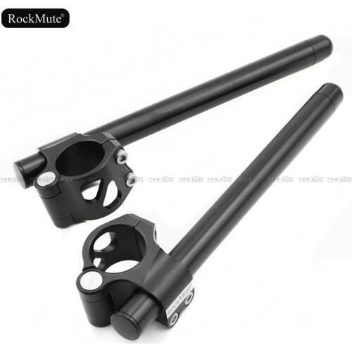 Motorcycle 48mm Universal ork Tube Clip Ons & Handlebars Racing Moto Split Handle Bar 22mm Black Gold Silver