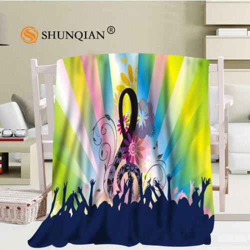 Music Abstract Blanket Soft DIY Sofa Bed Throw Blanket Kid Adult Warm Custom Blanket 56x80Inch50X60Inch40X50Inch