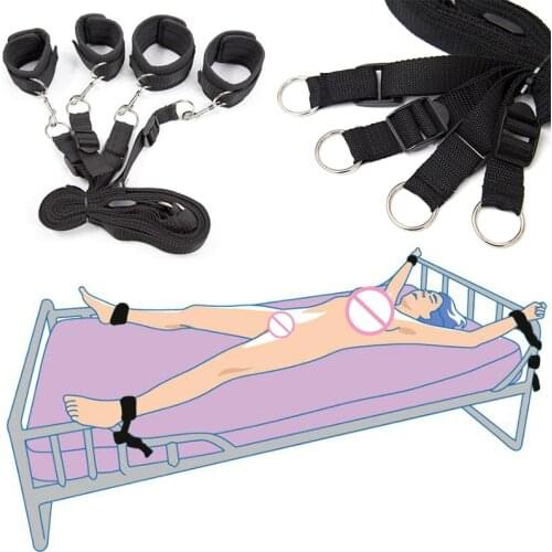 Slave Sex Toys For Women Handcuffs Bondage Set Under Bed BDSM Bondage Restraint Adults Wrists & Ankle Cuffs Sex Toys For Couples