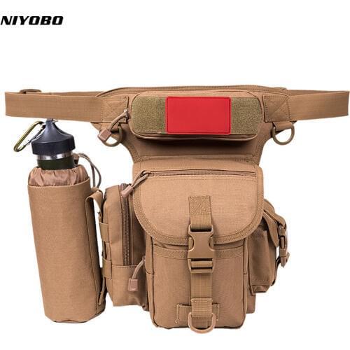 NIYOBO Multi-function Waterproof Canvas Waist Bag Men Fanny Pack Camouflage Pouch Money Belt Waist Thigh Drop Leg Bag