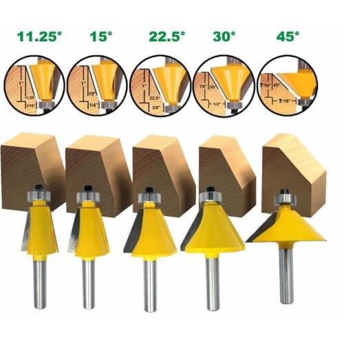 1/4 Shank Bevel Knife Bevel Edge Knife Bevel Knife Woodworking Milling Cutter 11.25-45 for Woodworking Tools