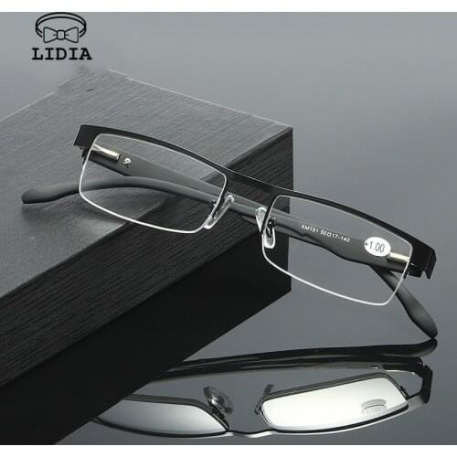 High Quality Business Computer Presbyopia Eyeglasses Half Frame Reading Glasses Men and Women +1.0+1.5+2.0+2.5+3.0+3.5+4.0