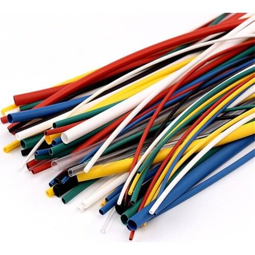 Flame Retardant Durable 7 Color Assorted Colors Ratio 2:1 Polyolefin Heat Shrink Tubing Tube Kits 5 sizes 70 pcs