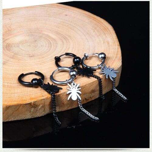 Animal earring fashion earrings Steel color Accessory jewelry stainless steel fake piercing Ear clip geometry chain earring men