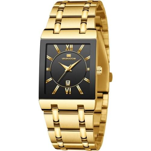 SysFla Mens Gold Watch