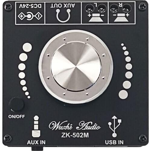 ZK-502M Amplifier Board HIFI 2.0 Stereo Bluetooth Digital Power Amplifier Module 50Wx2