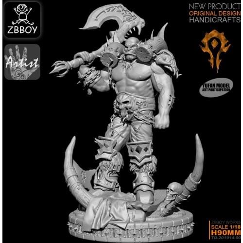 1/18 Resin Kits Resin Soldier Model Sefl-assembled (90mm)TD-201914-90