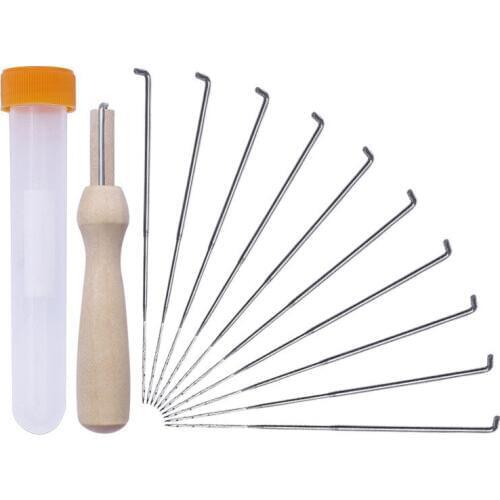 1Set Felting Needles Kits Wool Felting DIY Supplies PIN Felting Needle Tool Set with 10 Felting Needles with Clear Bottle