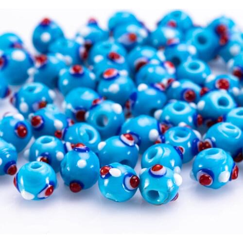 10mm Murano Black Lampwork Glass Beads Material For Jewellery Decorative Perles with Hole Round Spacer Beads Wholesale L601