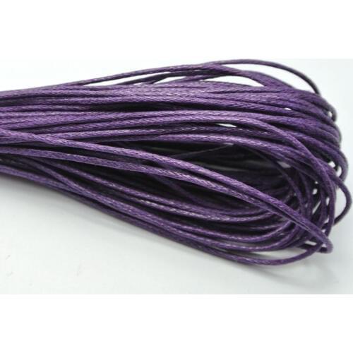 100 Meters Purple Waxed Cotton Beading Cord 1mm for Bracelet Necklace