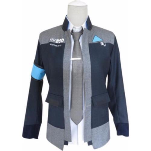 2018 Game Detroit Become Human Be Come Connor Kara Men Shirt With Tie Cosplay Costume Suit Outfit Coat Pant Full Suit Set Custom