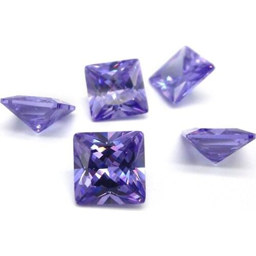 50pcs/Lot AAAAA Cubic Zirconia 9x9mm Pick Colors Square Cut Synthetic Gemstone