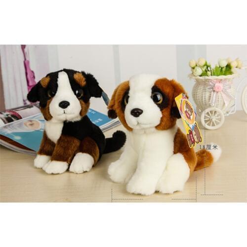 Free Shipping 7" Simulation Saint Bernard Dog Plush Toys Bernese Mountain Dog Stuffed Toys Dolls For Children Gifts