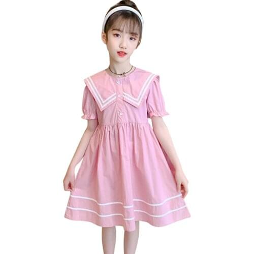 Kids Dresses For Girls Striped Kids Party Dresses For Girls Summer Children School Dress Casual Style Girl Costume 6 8 10 12 14