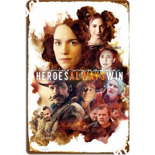 Heroes Always Win Metal Sign Club Bar Designing Wall Mural Mural Painting Tin Sign Posters
