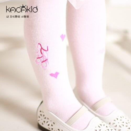 Kacakid 2019 New Spring Embroidery Cartoon Ballet Cotton Kids Baby Girls Anti-slip Tights 1-7 T