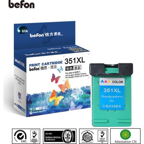 Befon Compatible 351XL Color Ink Cartridge Replacement for HP 351 For Deskjet D4260 4260 D4360 C4200 C4480 C4280 C4400 C4580