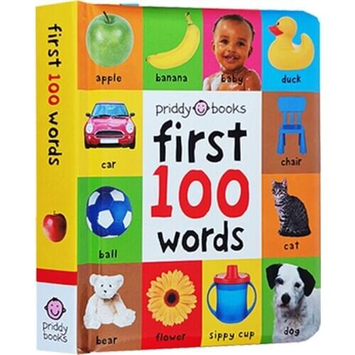 Chinese & English Bilingual First 100 Words Children Board Book Learning For Baby Kids Enlightenment cognition book