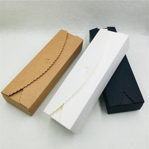 12PCS/Lot 23x7x4cm Classical Colorful Kraft Paper Pack Jewelry Boxes Add Free 7.5x1.3cm Handmade With Love Stickers For Favors