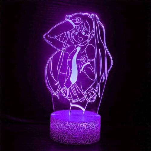 3D Cartoon Magical Girl Transformation Combination LED RGB Night Light Bedside Girl Heart Bedroom Bedside Birthday Gift Light