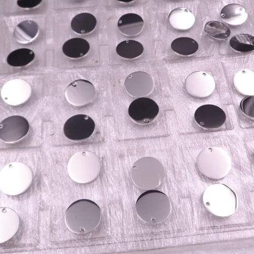 Lot 20pcs in bulk High Polished 20mm Plain Round Medals Tag Charms pendant stainless steelDIY Jewelry Shiny