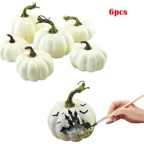 Fashion Creative Hot Sales 6PCS Halloween Artificial Mini Foam Pumpkin Simulation Props Garden Party Decor