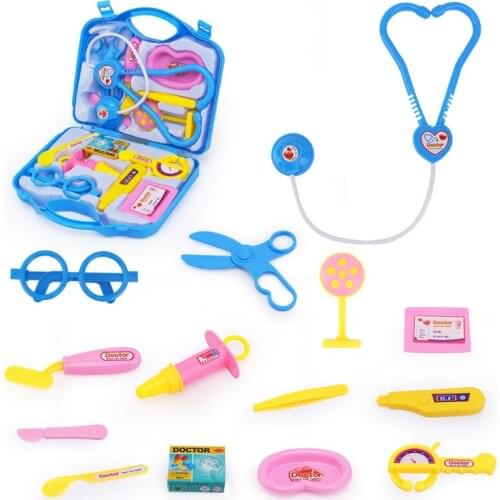 3 Colors Doctor Kit Kids Pretend Play Toy Medical Set&Case Doctor Nurse Play Games Playset Toys Accessory For Girl Children