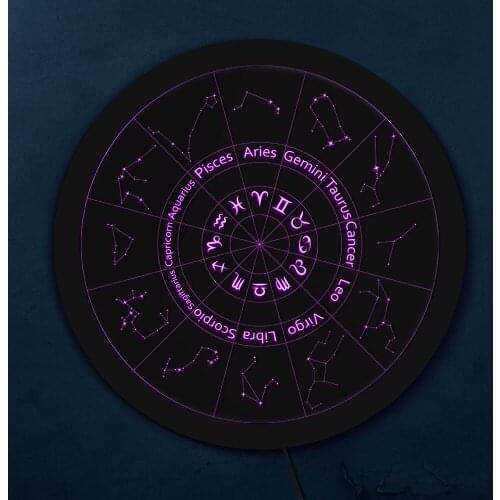 Set Of All Horoscope Constellation Stars Decorative LED Neon Signs Lights Outer Space Astrology Zodiac Sign LED Lighted Display