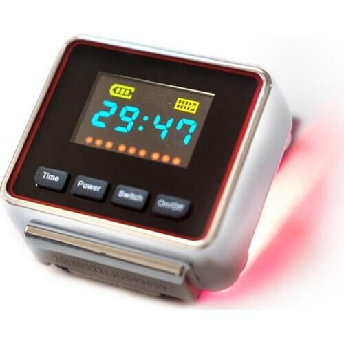 Blood glucose physiotherapy equipment semiconductor laser treatment 650nm low level soft cold laser therapy watch LLLT