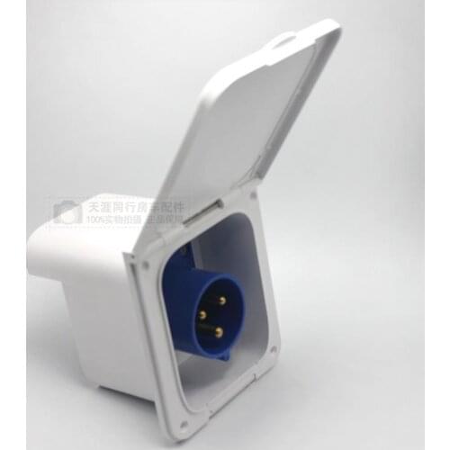 RV external power plug socket external power interface waterproof external power box 16A32A mains interface