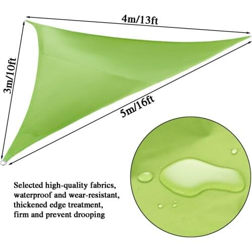 Swimming Pool Balcony Terrace Right Angle Shade Sail Sunshade 3x4x5m Courtyard Waterproof 3*4*5 M For Outdoor Patio Backyard