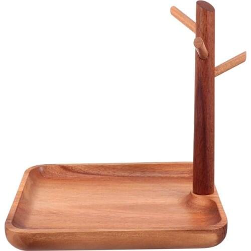 Exquisite Solid Wood Key Rack Stable Simple Storage Rack Jewelry Holder Creative Jewelry Storage Tray Home Organizer