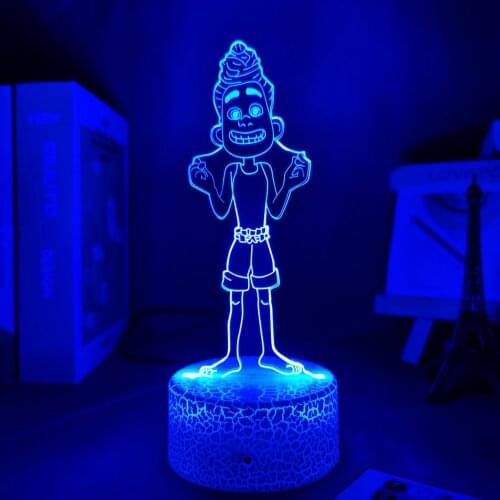 Anime Luca Alberto Sea Monster Figure LED Night Lights Led Panel Lights 3D Lamp Cute Room Decor Gift For Friends Manga Luca