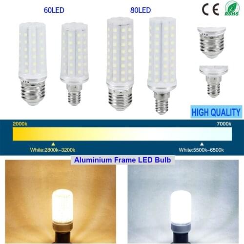 LED bulb E14 E27 SMD2835 9W/12W LED Light Corn Bulb Three Color bombilla Lamp Beads Corn Lamp Chandelier Lighting Spotlight Lamp