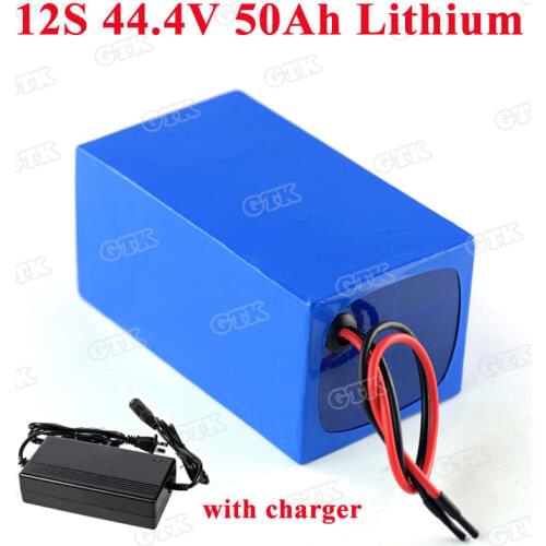 High Performance Great Power 12S 44.4v 50ah li ion battery pack Lithium battery for Golf Cart Forklift electric motor+charger
