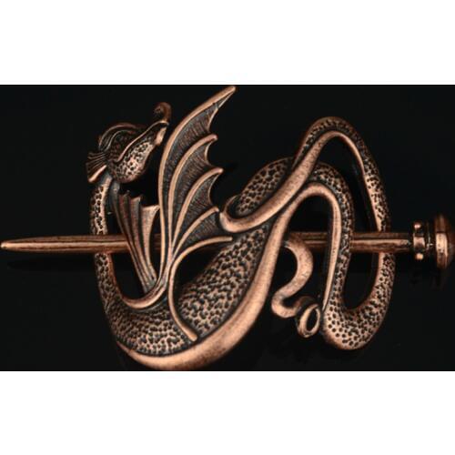 Vintage Nordic Myth Dragon Hairpin Hair Barrette Wyvern Dragon Hair Accessories Hair Jewelry For Gift
