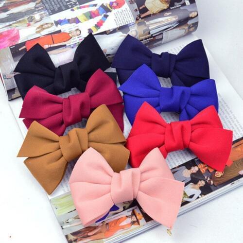 Korea Boutique Hair Clips Satin Knot Hairclip Girls Barrettes Grips Accessories for Women Scrunchy Hairpins Headdress