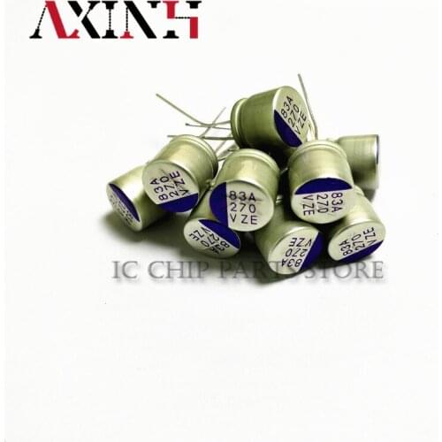 10pcs 35V220UF 10 * 9 Solid state capacitors 270UF 35V 10 * 9mm motherboard capacitance in stock