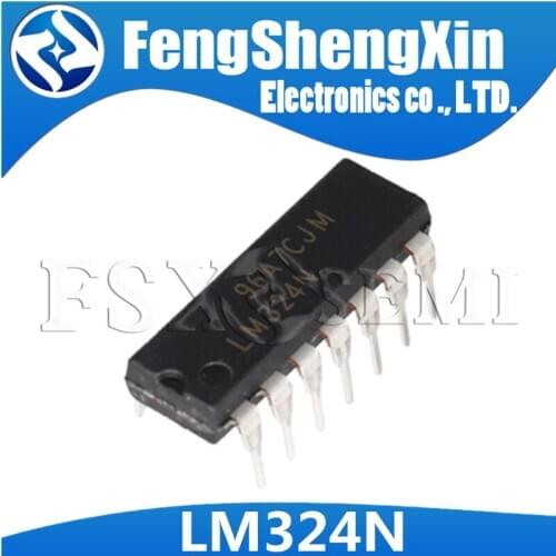 100pcs/lot New LM324N LM324 DIP-14 LOW POWER QUAD OPERATIONAL AMPLIFIERS