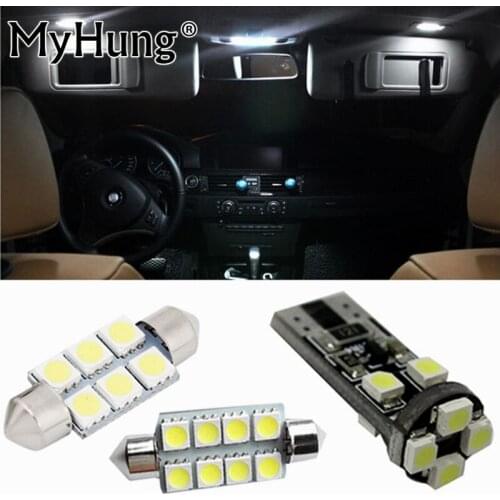 12pcs Car Interior Lighting Kit Pure White Bulb Car LED Dome For BMW 3 Series - 318 320 320i 325 335 E90 E92 Package Blubs