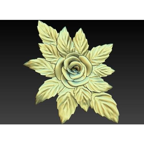 Flower Leaf in STL format 3d Model for CNC Router 3D Printer Carving and Engraving