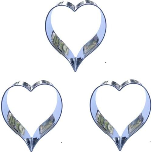 Hearts shape 3 piece cookie cutting molds, baking tools, cake decorating soft candy tools