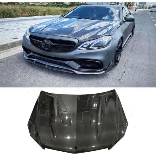Carbon Fiber Car Engine Hood Bonnet for Mercedes Benz W212 E Class E200 E220 E250 E300 E350 E63 AMG Engine Hood Bonnet Cover