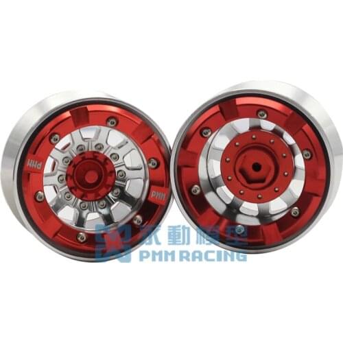 2pcs Metal Alloy 1.9 Inch Wheel Rim / Wheel Hub for 1/10 RC Crawler Axial Tamiya Traxxass HSP