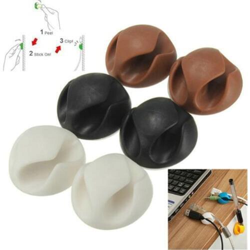 2018 Multipurpose Double Holes Wire Cord USB Charger Earphone Cable Organizer Holder for Cable Protector Management Coil Master