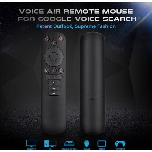 Classic Texture 2.4GHz Multi-functional Durable Wireless Voice Air Mouse Remote Control with Gyro for Android TV Box