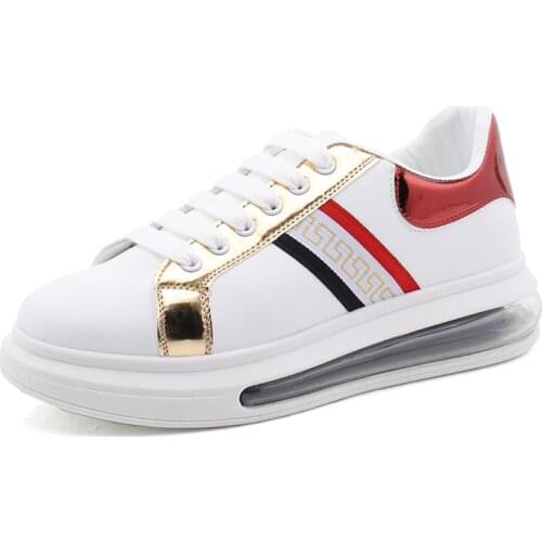 2021 fashion new air cushion small white shoes lovers low top board shoes flat heel mens and womens fashionable shoes