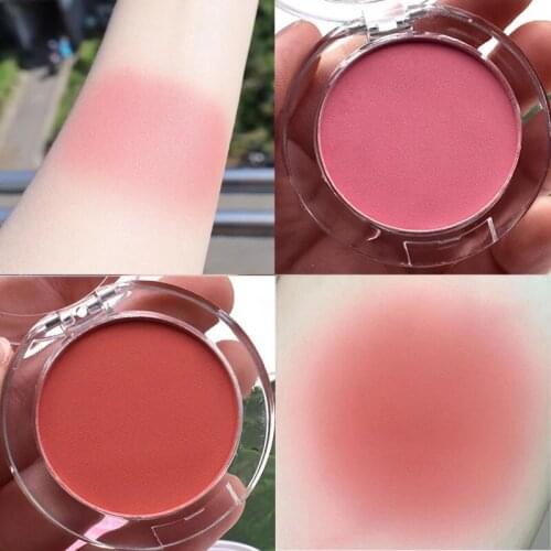 Milk Tea Blush Peach Pallete 4 Colors Face Mineral Pigment Cheek Blusher Powder Makeup Professional Contour Shadow Pink Blusher