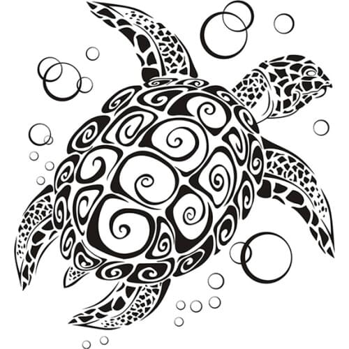 Sea Turtle Ocean Wall Decal Animal Natural Vinyl Removable Baby Room Mural Decor 22inx24in