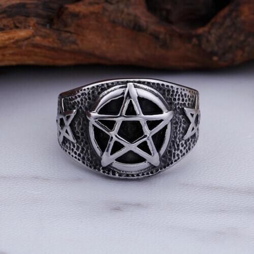 Men Casual Bands for Women Charm Titanium Steel Five-pointed Star Geometric Ring Finger Party Jewelry Anillos Mujer 2021